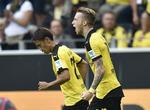 Jubel. Marco Reus leverede årets første Dortmund-mål. Der kom tre mere i dagens kamp. 