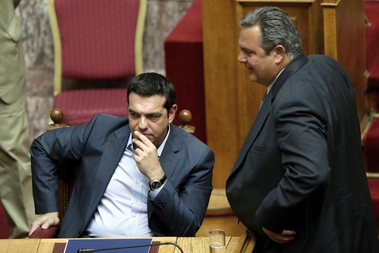 Opbrud. Alexis Tsipras i det græske parlament. 