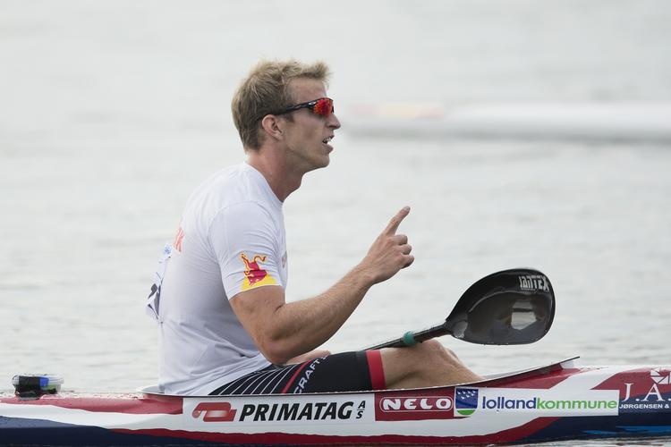 Hurtigst. Rene Holten Poulsen vandt i dag guld i 500 meter enerkajak ved VM i kano og kajak i Milano. 