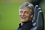 Ubesejret. Michael Pedersen har grund til at smile, for han har endnu ikke tabt en kamp i Superligaen som Esbjerg-træner. 