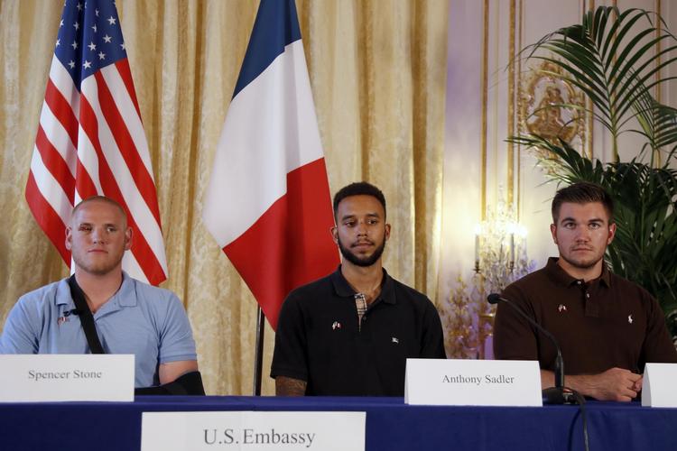 INDSATS. Spencer Stone, Anthony Sadler og Alek Skarlatos får æren for at hindre en massakre i et fransk tog. 
