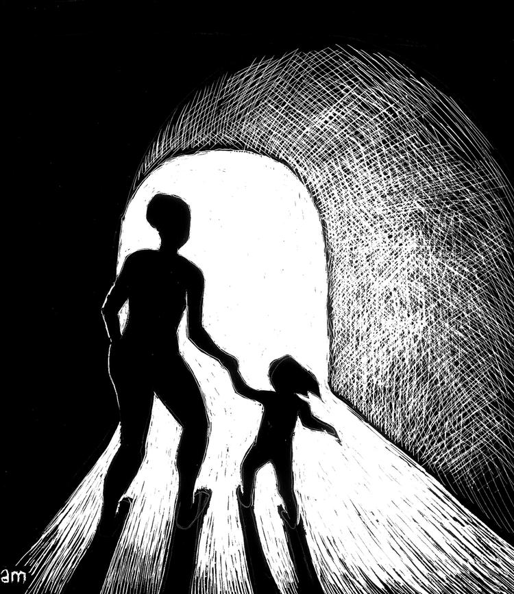 Tegning. Anne-Marie Steen Petersen 