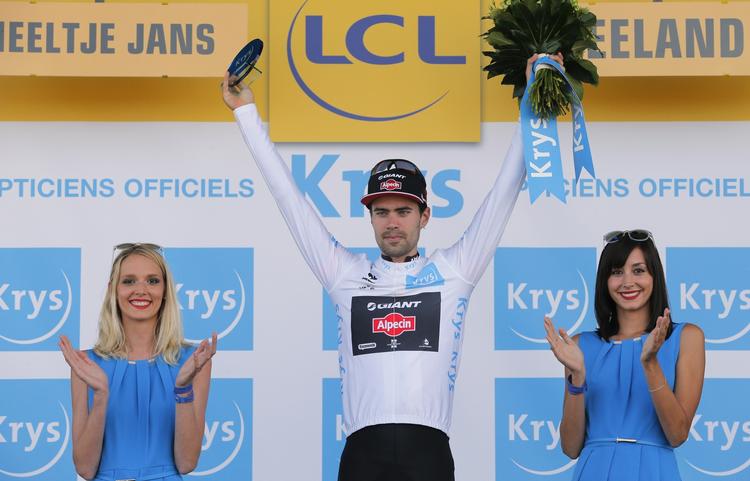 power. Med en gigantisk kraftanstrengelse kæmpede Tom Dumoulin sig forbi Chris Froome på de sidste meter og vandt etapen. 