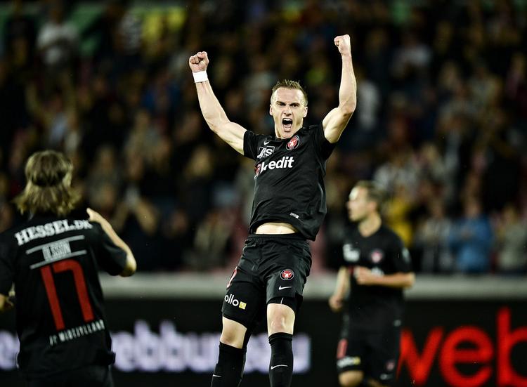 Matchvinder. Martin Pusic var med to mål den afgørende faktor i FC Midtjyllands sejr over Hobro. 