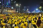 Protester. I Malaysias hovedstad Kuala Lumpur demonstrerede titusinder af mennesker i weekenden for at vise deres utilfredshed med landets premierminister, Najib Razak. 