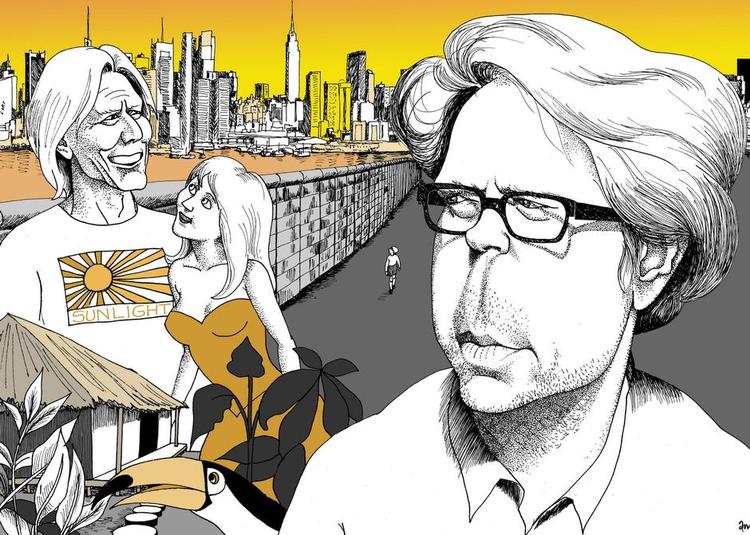 Tidsalderen. I sin første store roman efter 'Frihed' diskuterer den amerikanske forfatter Jonathan Franzen familiens tilstand i de sociale mediers tidsalder. Tegning: Anne-Marie Steen Petersen 