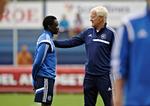Fokus. Pione Sisto (tv) vil - uanset i hvilken  han spiller - nok have samtaler med landstræner Morten Olsen, der har store forventninger til FCM-manden. 