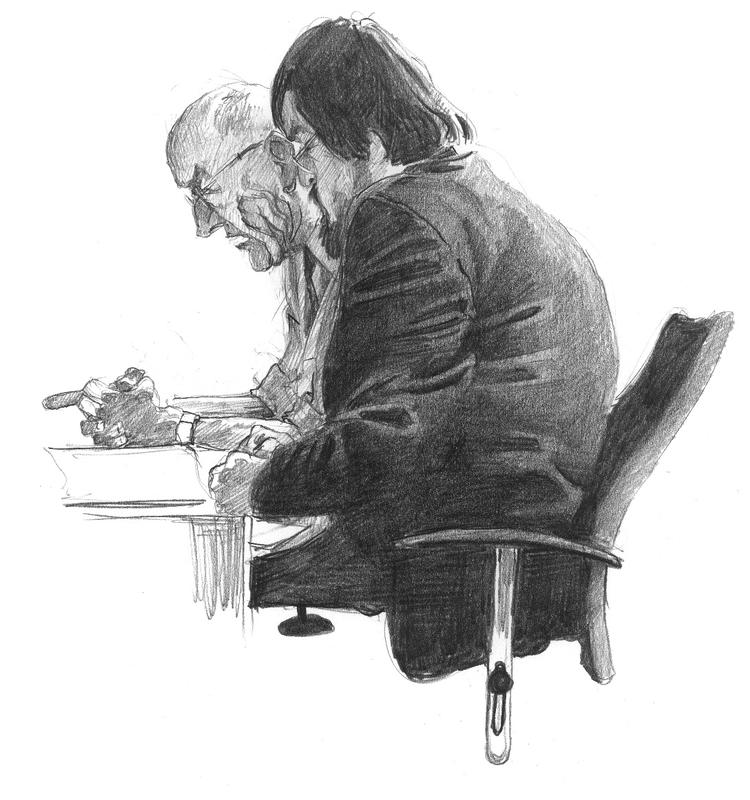 Sovjet-sag. Henrik Holm-Nielsen og Jørgen Dragsdahl. Tegning: Roald Als. 