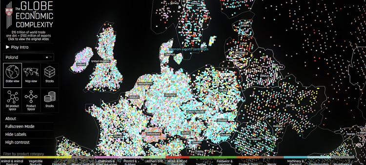 OVERBLIK. Globe of Economic Complexity viser verdenshandelen frem, så alle kan være med. Og så er selve modellen sjov at lege med. 