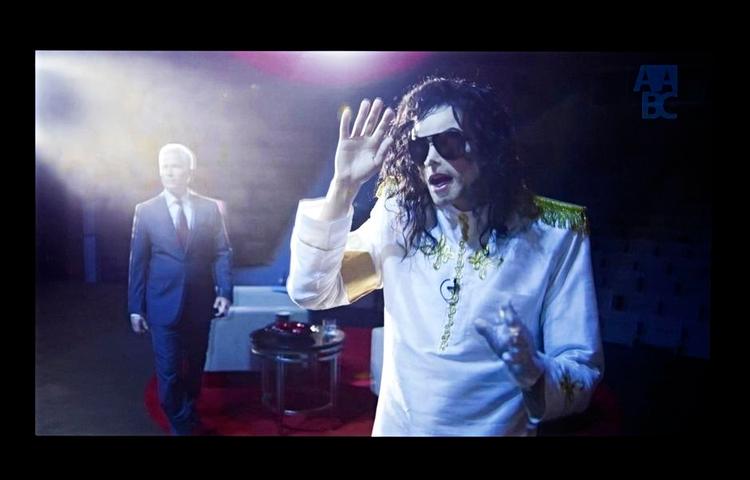 Video. Michael Jackson konstrueres i den finsk-irakiske kunstner Adel Abidins mediekritiske videoinstallation. 