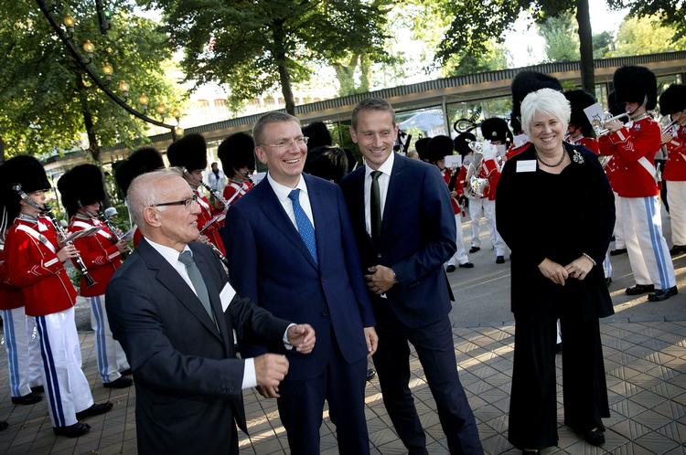 Baltikum. Udenrigminister Kristian Jensen var onsdag vært for repræsentanter fra de baltiske lande, inden torsdagens nordisk-baltiske udenrigsministermøde. Litauens viceudenrigsminister Neris Germanas (t.v.), Letlands udenrigsminister Edgars Rinkevics (midt) og Estalnds udenrigsminister Marina Kaljurand (t.h.). 