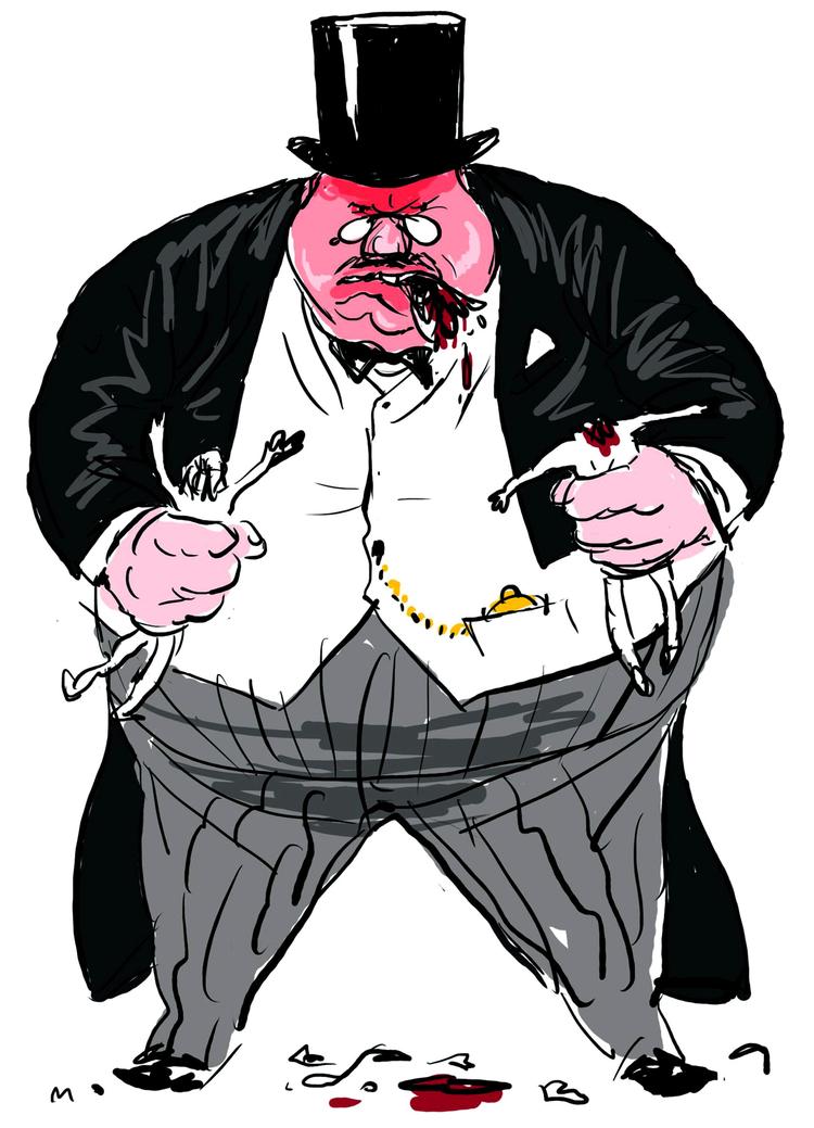 Kapitalisme. »Når jeg mærker dit nærvær, som da økonomiminister Margrethe Vestager bad danskerne svinge dankortet, giver det selvfølgelig et gib i mig. Skal jeg det?«, spørger Joachim Nielsen. Tegning: Mette Dreyer 