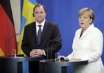 Topmøde. Sveriges statsminister Stefan Löfven og Tysklands kansler Angela Merkel har holdt fælles pressemøde i Berlin. Emnet? Flygtningekrisen. 
