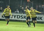fejl. Der var jubel hos Hobro-spillerne, da de besejrede AGF. Nu risikerer Superliga-holdet at miste de tre point. 