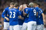 målhelt. Steven Naismith var med tre mål for Everton dagens mand påGoodison Park. 
