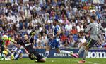 Målhumør. Cristiano Ronaldo var helt ustyrlig i kampen mod Espanyol og scorede fem mål. 