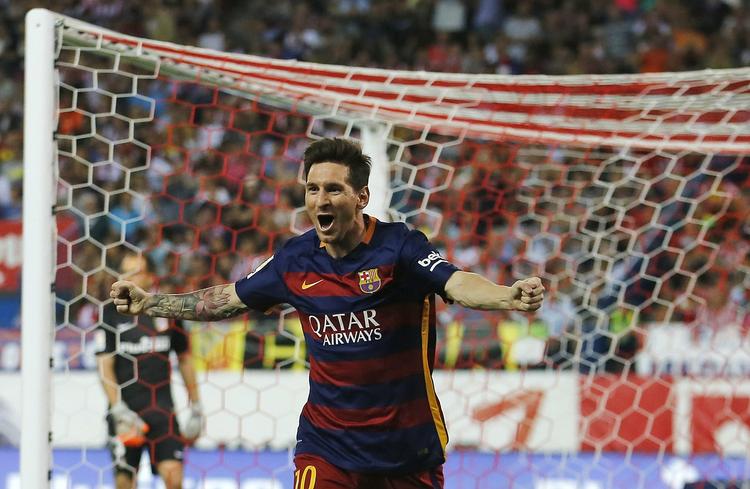 Jubel. Lionel Messi scorede sejrsmålet et kvarter før slutfløjt. 