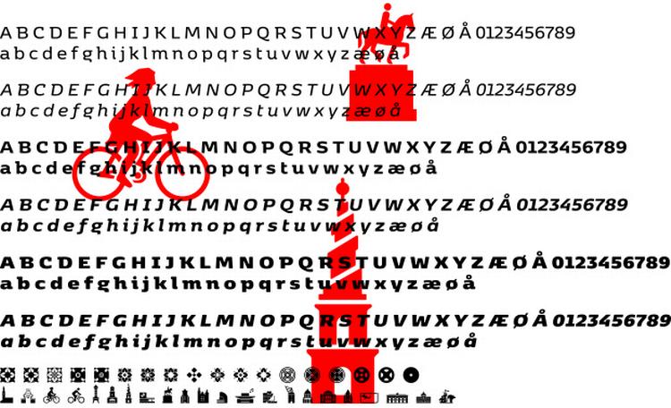 København. Sådan ser den nye skrifttype ud. 