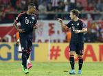 flot. Mario Götze (th.) scorede et af Bayerns mål, og det kunne holdkammeraten Jerome Boateng godt lide. 