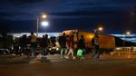 STRØM. Flygtninge krydser grænsen mellem Tyskland og Østrig. 