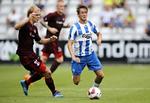 pokal-exit. Rasmus Falk (th) var livlig for OB i pokalkampen mod FC Fredericia, der overraskede med at sende superligaholdet ud. 
