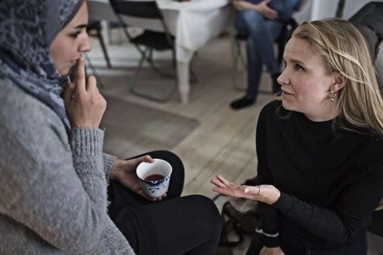 Integration. Eva Svavars Frandsen håber, at fællesspisning eller en tur på legepladsen kan være medvirkende til, at syriske flygtninge føler sig mere velkomne. 