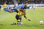 MÅLSCORER. For sjette kamp i træk scorede Pierre-Emerick Aubameyang (nederst) for Borussia Dortmund, der dog måtte nøjes med 1-1 ude mod Hoffenheim. 