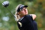 Førerbold. Emily Pedersen er i høj grad med i spillet om sejren i European Open. 