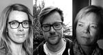 Bagedyst-kendere. Direktør Anne Brostrøm, redaktionschef Stig Reinicke og Anne Jerslev fra Københavns Universitet. 