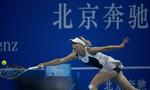 nederlag. Caroline Wozniacki blev i perioder kørt rundt på banen af Angelique Kerber. 
