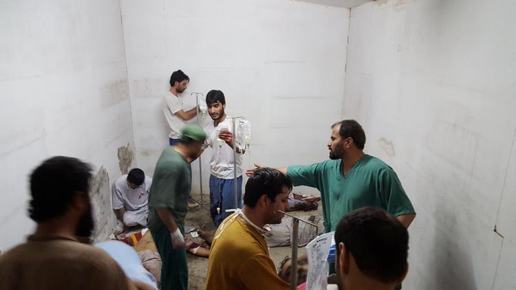 Afghanistan. Læger Uden Grænsers medarbejdere måtte arbejde i tilstødende kontorlokaler kort efter, at hospitalet i Kunduz var blevet ramt. 