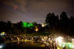 København set fra Botanisk Have, hvor den neongrønne farve forsøgte at bryde gennem mørket. 