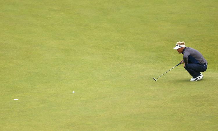 AFGØRENDE. Oppe på green havde Søren Kjeldsen slet ikke samme høje standard som med driver og jern ude på banen. 