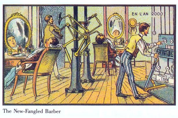 Herresalon. Fordi det er meget sjovere, når en robot sætter en kniv mod din hals. 