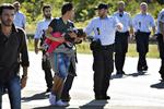 Asylansøgere Flygtninge- og migrantstrømmen op gennem Jylland i september fik dansk politi i aktion. 