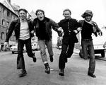 Dengang. Temaet på P6 om Gasolin' var vellykket. Her er de (fra venstre): Willi Jønsson, Kim Larsen, Franz Beckerlee og Søren Berlev. 