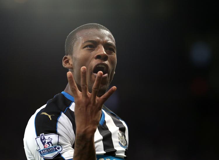FIRE. Så mange mål scorede Georginio Wijnaldum i Newcastles 6-2-sejr over Norwich. 
