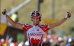 ETAPEVINDER. Tre gange har Daniel Moreno - som her i 2011 - været først over stregen i en etape i Vuelta a Espana. 