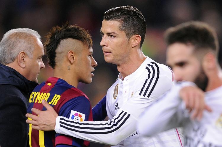 KONKURRENTER. I denne sæson har Neymar og Ronaldo scoret otte og fem mål i den spanske liga. 