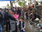 ASYLKØ. Tusinder af migranter og flygtninge venter på at blive registreret i Moria-lejren på Lesbos. 
