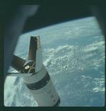 Apollo. Rumskraldet, der vil styrte mod Jorden om få uger, menes at være et stykke af en raket fra en af Apollo-missionerne. På billedet ses et af fartøjerne fra Apollo 7-missionen. 