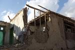 Et ødelagt hus i Takhar-provinsen i Afghanistan. 