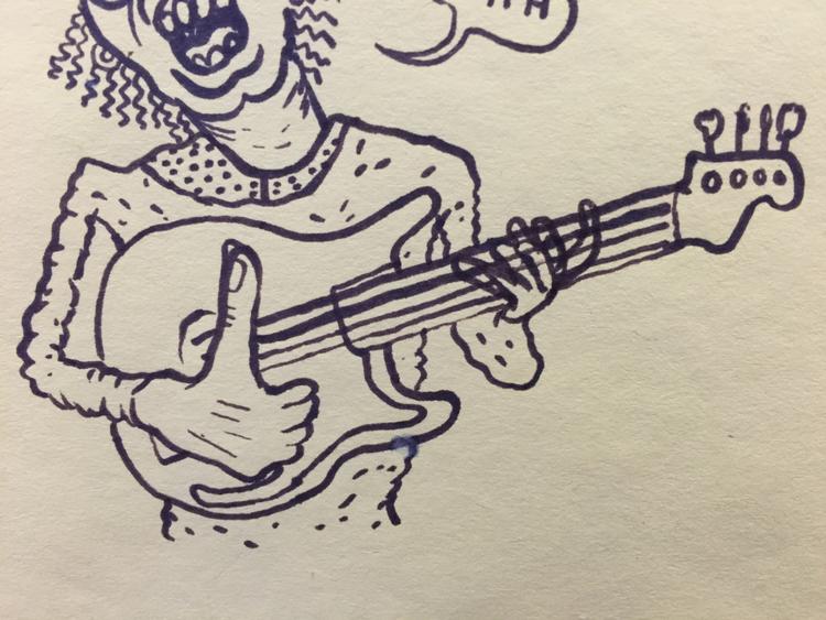Funky. De fleste husker nok Thomas Andersen for 1993-hittet 'Bau-tjikka-wauw-wauw'. Nu vender den danske bassist tilbage til scenen. Illustration: Philip Ytournel 