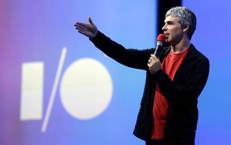 Visioner. Larry Page under hovedtalen ved Google I/O 2013, en årlig konference for softwareudviklere, som er et af koncernens mange udadvendte tiltag. 