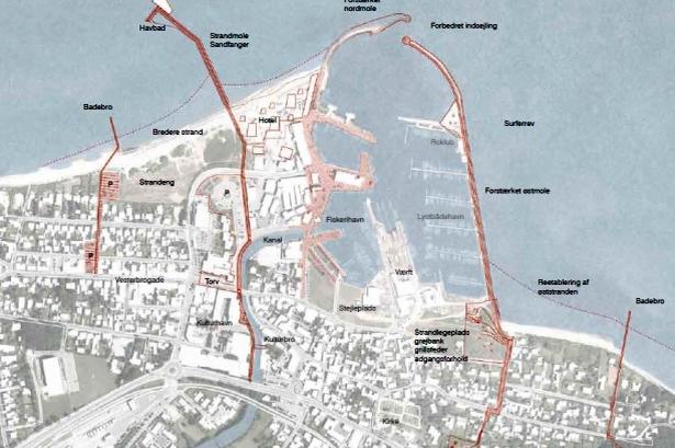 I Gilleleje skal moler forlænges og udstyres med badebroer, et havbad og et aktivitetsområde. Det hele under det engelsksprogede projektnavn New Nordic Coast - Ny Nordisk Kyst. 