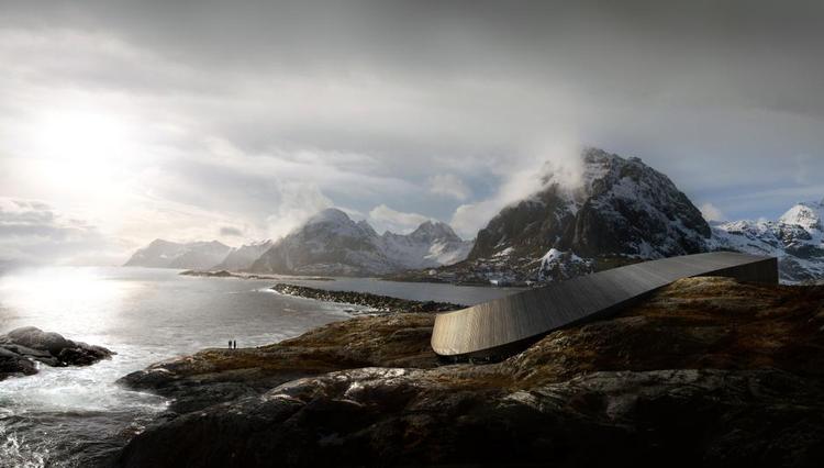 RÅT. Ude i den barske natur på Lofoten opstår et avanceret hote. Åbningen er ikke fastsat endnu. 