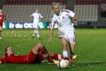 KÅRET. Den mest værdifulde i den svenske liga er Pernille Harder, der her spiller landskamp mod Schweiz. 