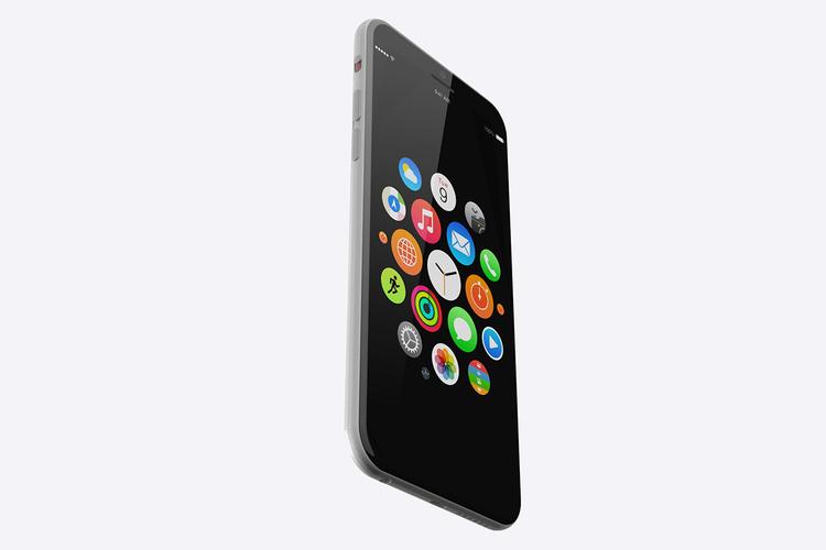 SKÆRM. Sådan forestiller designeren Marek Weidlich sig, at en iPhone 7 uden Home-knap kan se ud - foto/mockup: Marek Weidlich/Behance.net 