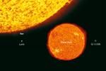 Nabo. Astronomer har fundet en ny verden uden for vores solsystem: En planet, der er lidt større end Jorden, der kredser om en svag stjerne. 