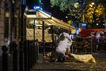 Uden for spillestedet Bataclan. 